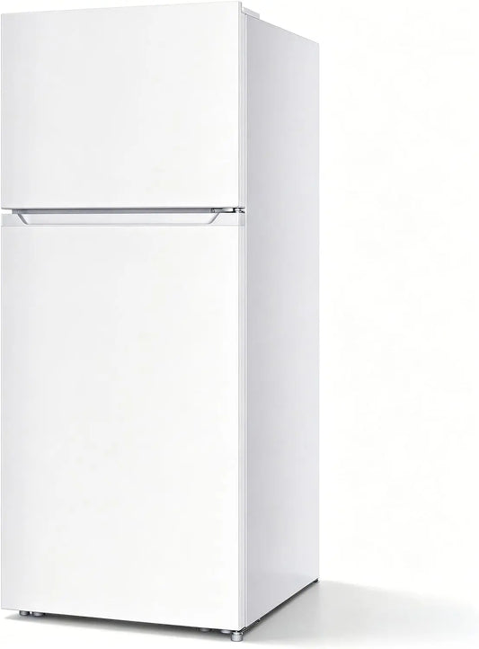 Antarctic Star 17.6 Cu. Ft. - 2 Door Refrigerator with Freezer, Adjustable Thermostat, Reversible Door for Kitchen, Dorm and Office, White