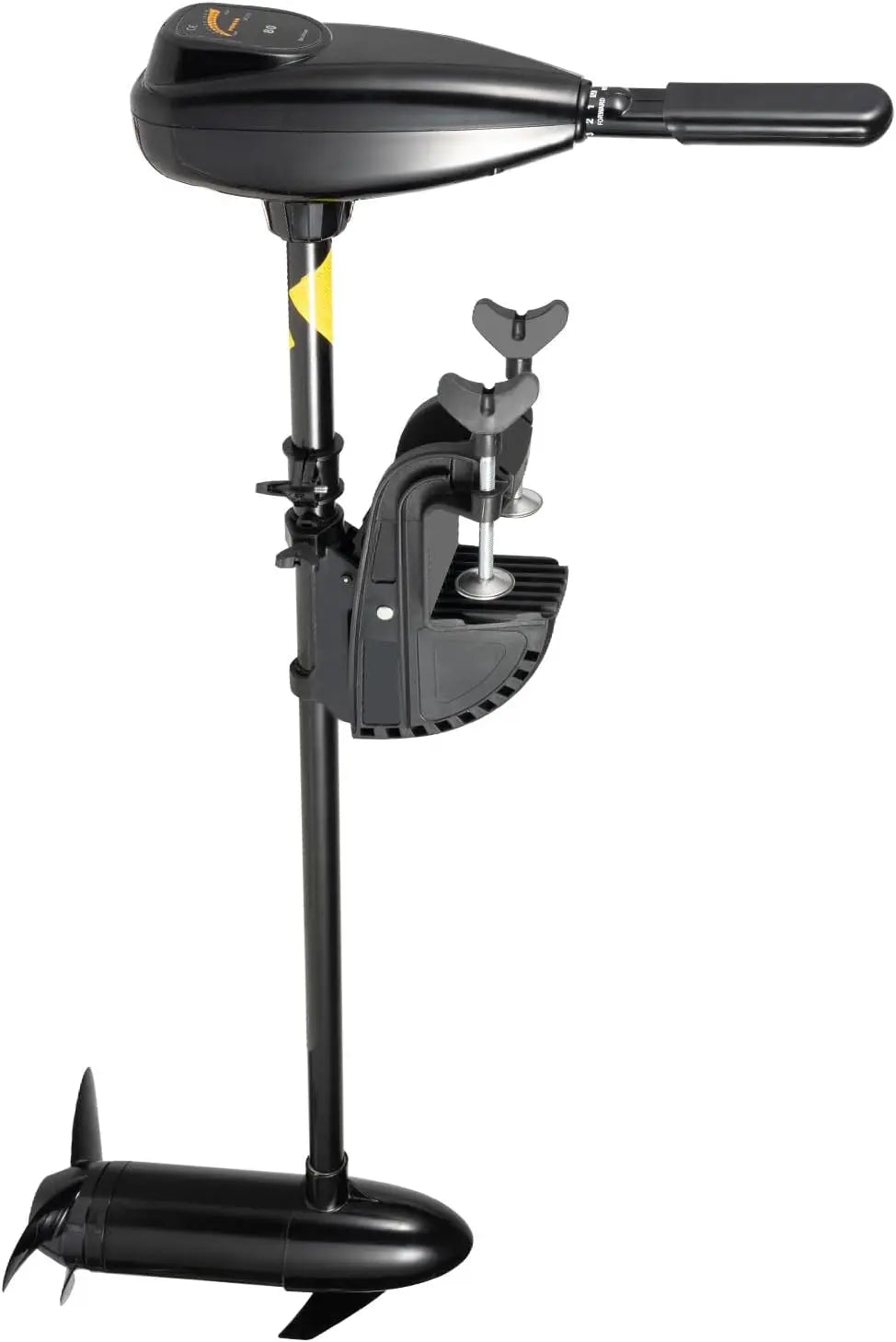 12V 80lbs Electric Trolling Motor - Transom Mounted Brush Motor, Variable Speed High Thrust, Kayak, Canoe, Without Battery