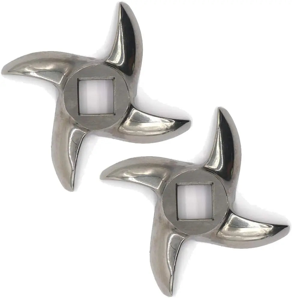 2 Pieces #12 Meat Grinder Blade Stainless Steel Knife Cutter Replacement for Grinders - Please check the size and shape