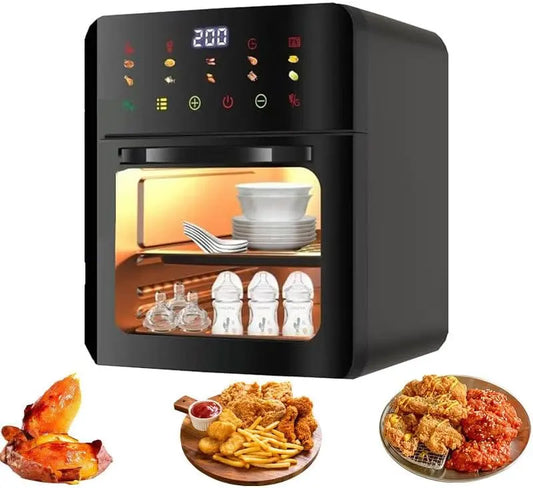 Hot air Fryer 10L with LED Touchscreen - XXL, 10 Programs, preheating & Keeping Warm