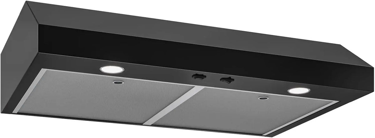 Broan-NuTone 30-Inch Black Under Cabinet Range Hood- Trusted Quiet Power with 350 CFM - 1.5 Sones for Effective Everyday Kitchen Ventilation