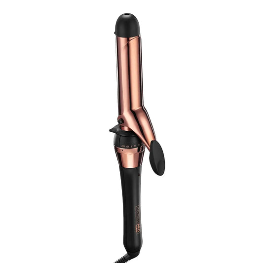 INFINITIPRO BY CONAIR Rose Gold Titanium 1 1/4-Inch Curling Iron - 1 ¼ inch barrel produces loose curls, for use on medium and long hair
