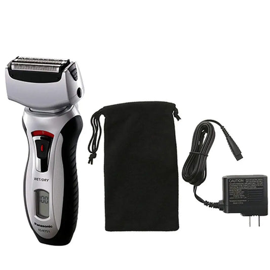 Panasonic ES-RT51-S Arc3 Wet/Dry 3-Blade Pivoting Head Built-in Pop-up Trimmer Cordless Electric Razor for Smooth and Comfortable Shave Travel Pouch