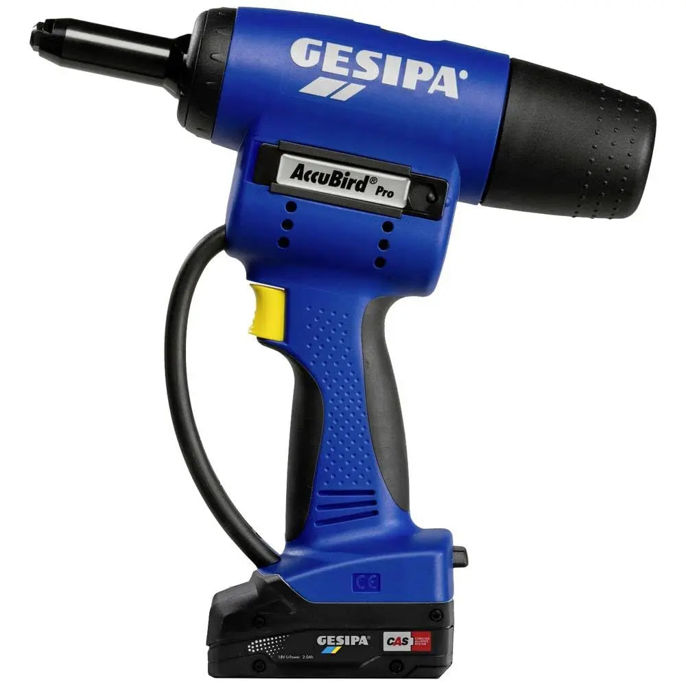Gesipa AccuBird Pro Wireless Blind Rivet - Surge Force 13000N, Device Stroke 25 mm 18 V, Blind Rivets from Ø 2.4 mm Aluminium up to 6 mm