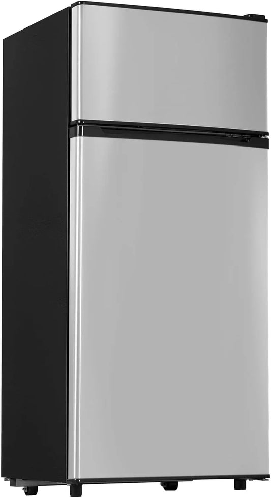 Manastin 4.5 Cu. Ft. Mini Fridge Freezer for Dorm/Office - 2-Door, Quiet