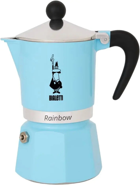 Bialetti 5043 Rainbow Espresso Maker - Light Blue