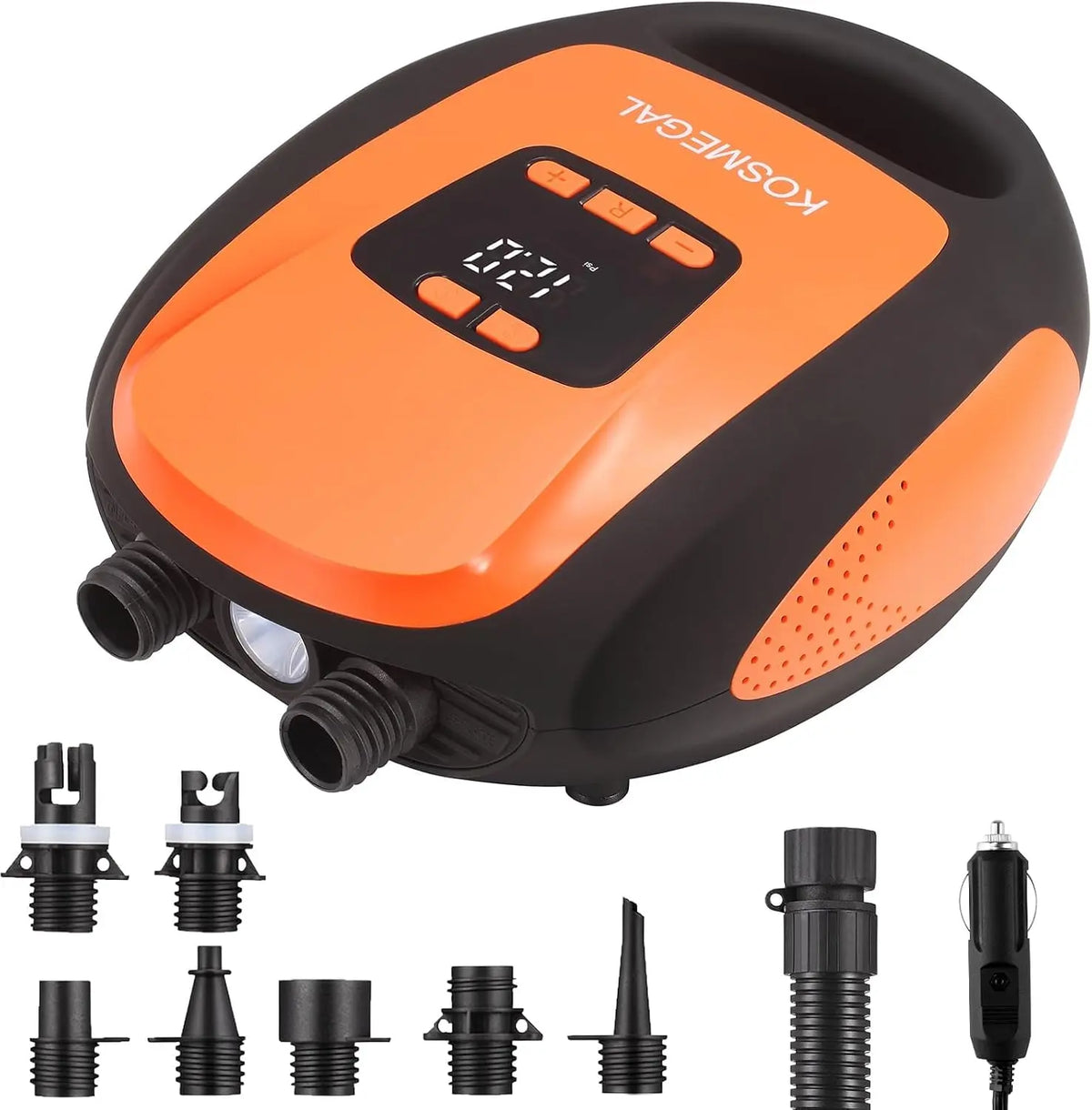 Paddle Board Pump Electric Portable - KOSMEGAL SUP Pump for Paddleboard, Professional 20PSI Air Compressor with Auto-Off, Kayaks and Boats
