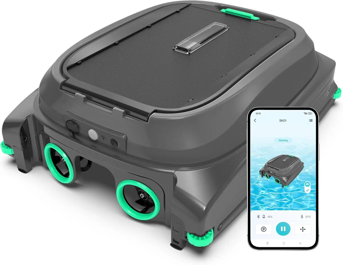 2026 - BRINBO SK01 Solar Pool Skimmer Robot, Carbon Gray
