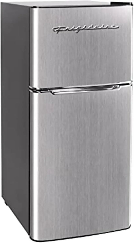 Frigidaire EFR451 Refrigerator with Top Freezer - 2 Door Fridge with 4.6 Cu. Ft., Platinum Series, Stainless Steel
