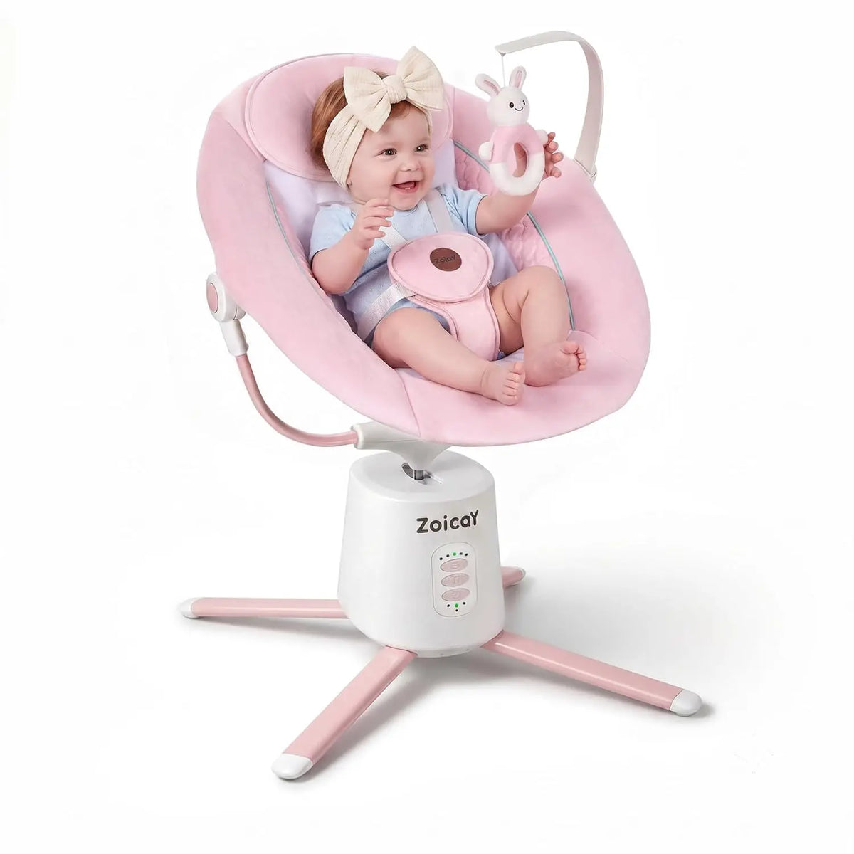 Baby Swing for Infants - Electric Infant Swing with Bluetooth Music, Pink