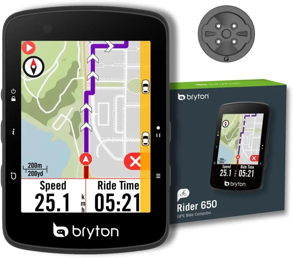 Bryton Rider 650 2.8 Inch Color LCD Touchscreen GPS Bike/Cycling Computer - Preloaded USA Map, Compatible with Bike Radar, 33hrs Long Battery Life
