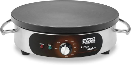 Waring Crepe Maker with 120V & 16 Inch Aluminum Cooking Plate