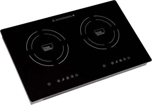 TI-2B 23 Inch Built-In Dual Burner Induction Glass-Ceramic Cooktop - 1750W, UL858 Certified