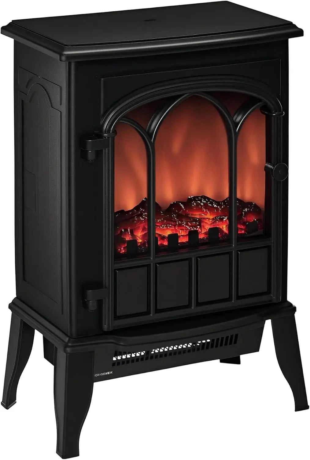 HOMCOM 22 Inch Electric Fireplace Stove Freestanding Fire Place Heater Black