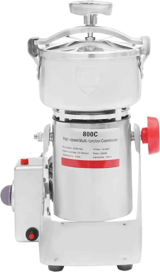 Electric Grain Mill Grinder - High Pressure Lid, 800g/1.76lbs