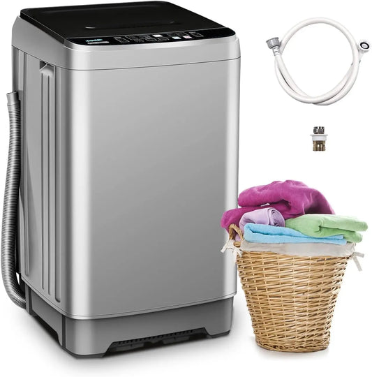 Portable - Washing Machine Full Automatic 17.7lbs Small Washing Machine