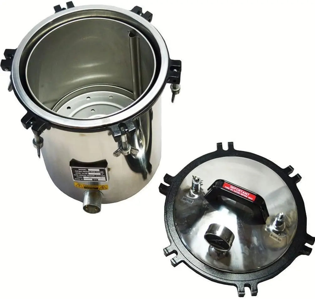 Electric Pressure Canner - 4.7 Gallon Autoclave Steam Sterilizer 18L 110V Portable Stainless Steel Shell Pressure Tank