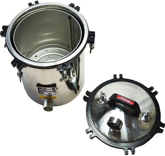Electric Pressure Canner - 4.7 Gallon Autoclave Steam Sterilizer 18L 110V Portable Stainless Steel Shell Pressure Tank