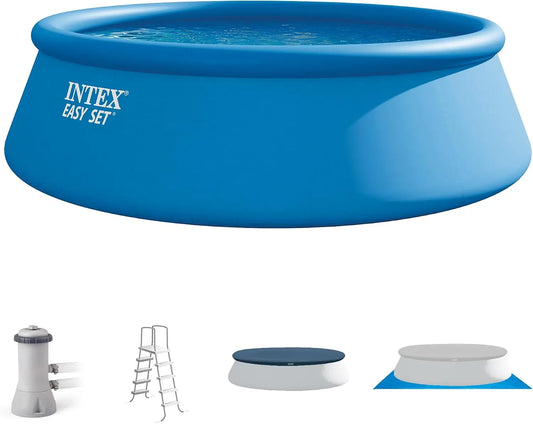 INTEX Easy Set - 15 ft x 48in Inflatable Ring Above Ground Pool Set w/Pump