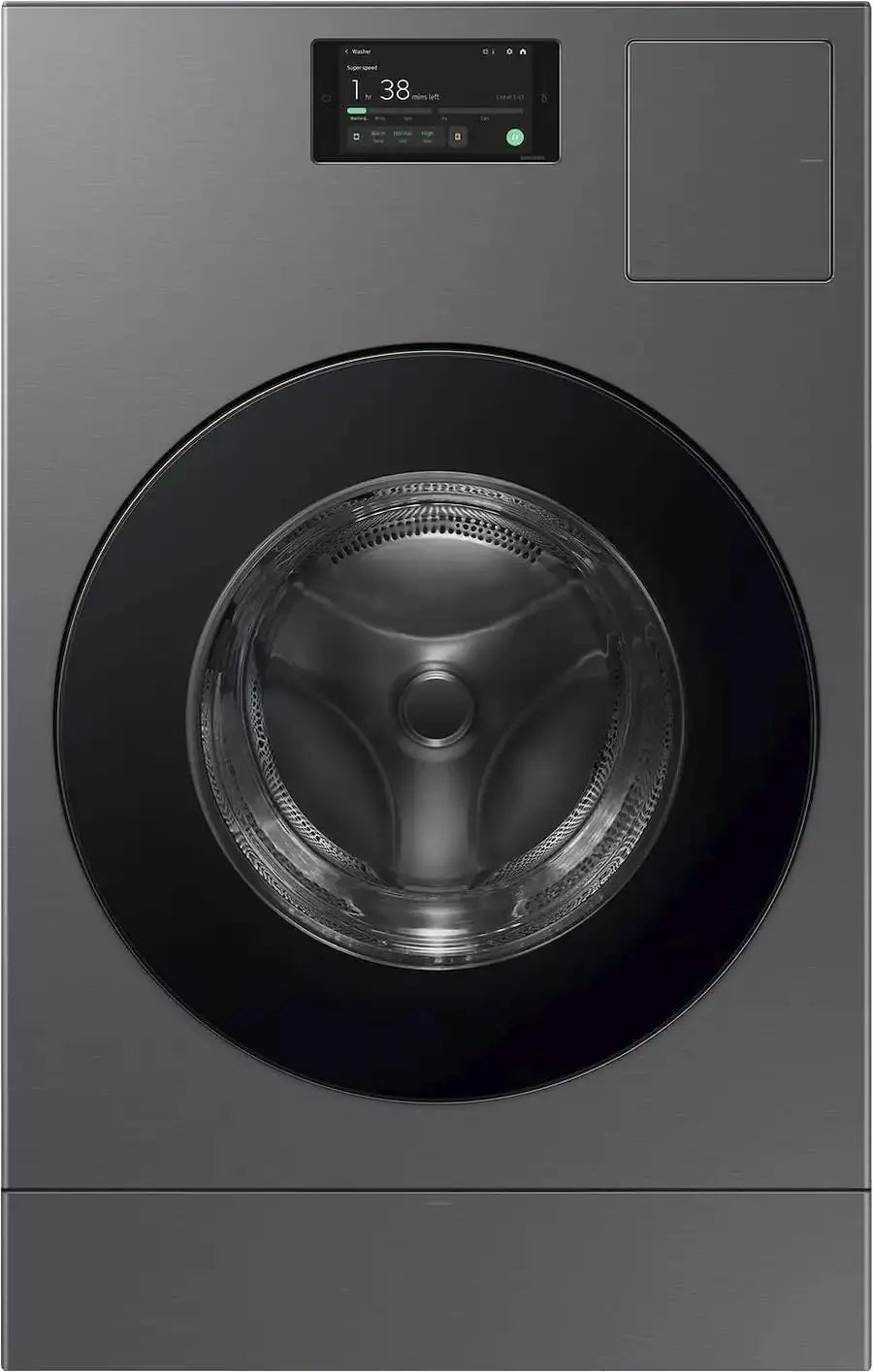 Samsung 5.3 Cu. Ft. Bespoke AI Laundry Ventless Heat Pump Dryer Combo All-in-One Ultra Capacity Washer - AI Home, Dark Steel, WD53DBA900HZA1