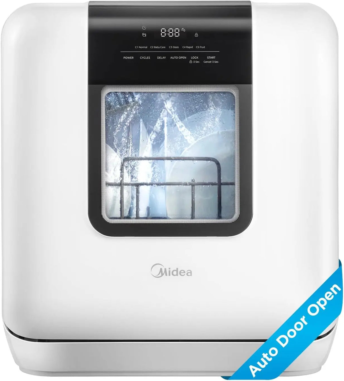 Midea Countertop Dishwasher with 1.59Gal Built-in Water Tank - 5+2 Programs