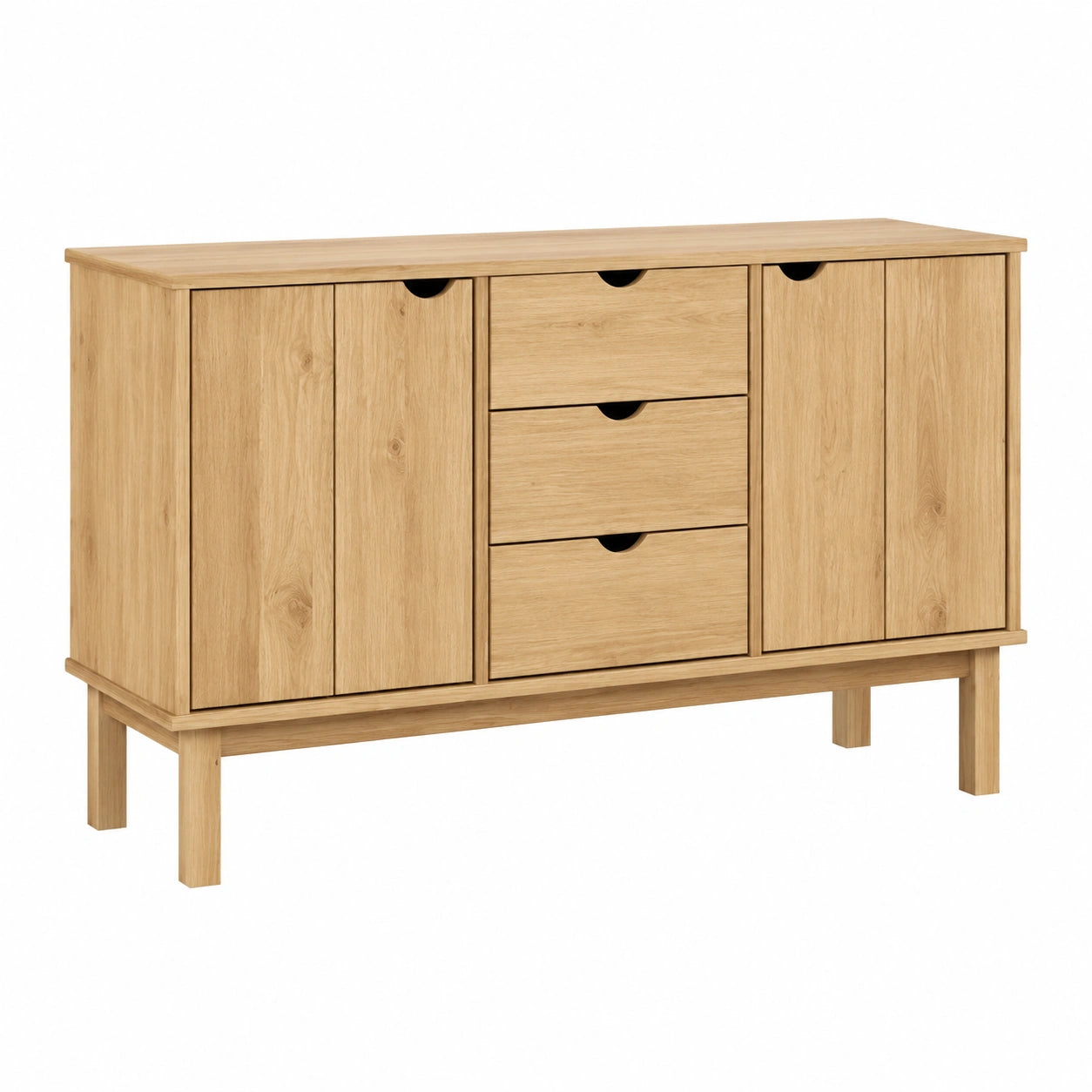Mobile Credenza in Legno di Pino Massello 113,5x43x73 cm