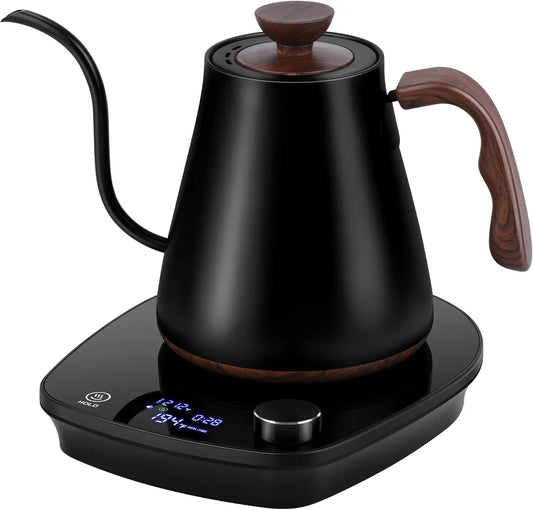 Gooseneck Electric Kettle - Intelligent Temperature Control, Stainless Steel Inner, Quick Heating, for Pour Over Coffee, Brew Tea, Boil Hot Water