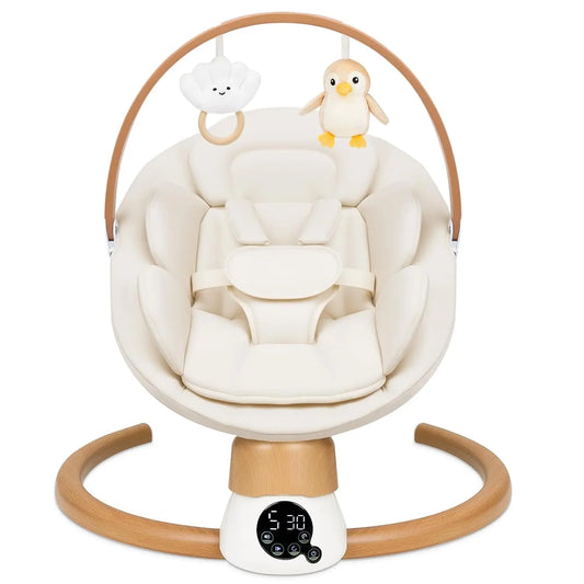 Baby Swings for Infants - Electric Portable Baby Swing, Beige
