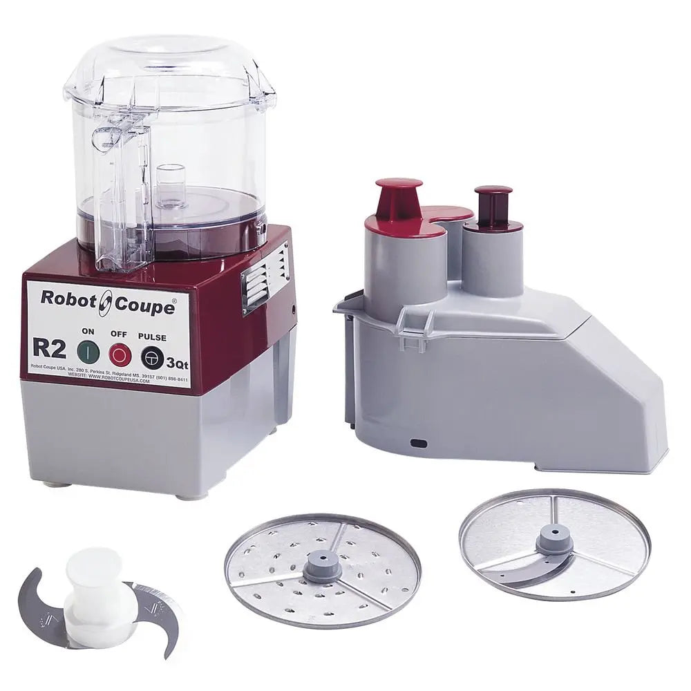 Robot Coupe R2N CLR Continuous Feed Combination Food Processor with 2.9 Liter Clear Polycarbonate Bowl - 1-HP, 120-Volts