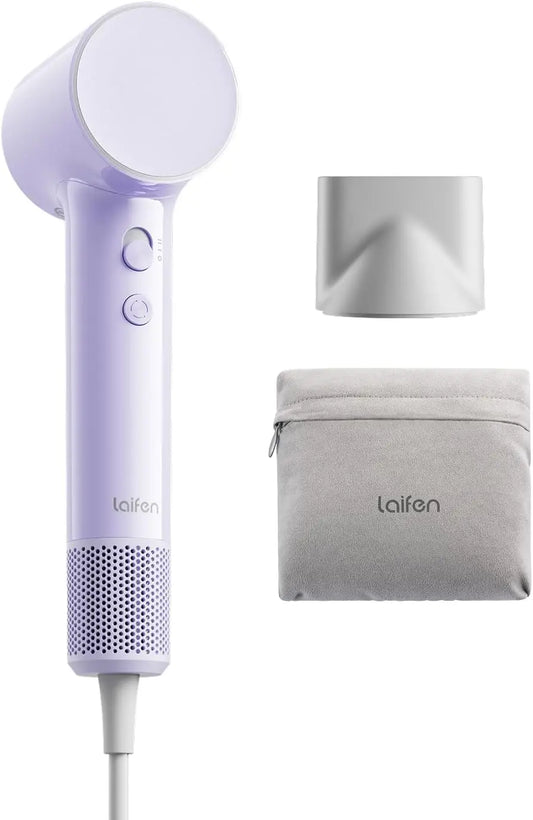 Laifen Air 15 x Fast Drying Ionic Hair Dryer for Travel - Palm-Sized, Purple