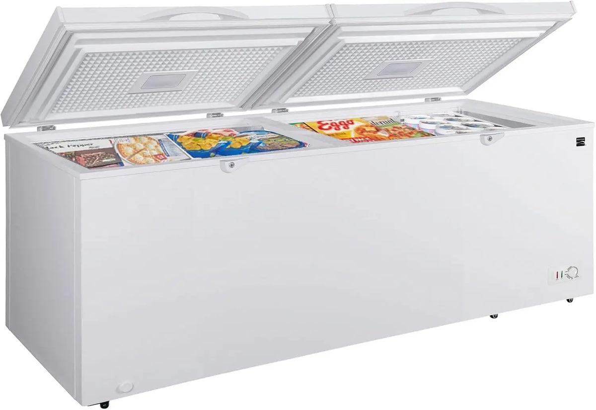 Kenmore Deep Freezer - Convertible Refrigerator/Chest Freezer, 2 Hanging Basket, Garage Ready, Meat Storage, Front Drain, Congelador For Home, White