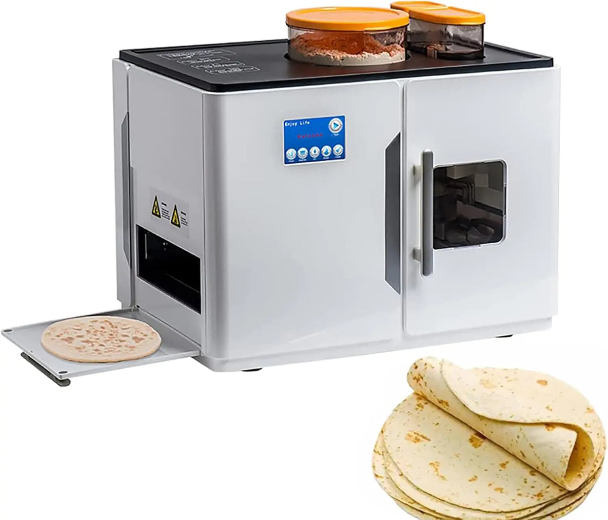 Fully Automatic Roti and Chapati Maker - Make 20 Delicious Flatbreads, Tortillas, and Pitas in One Go with One, Button Operation for Indian Roti