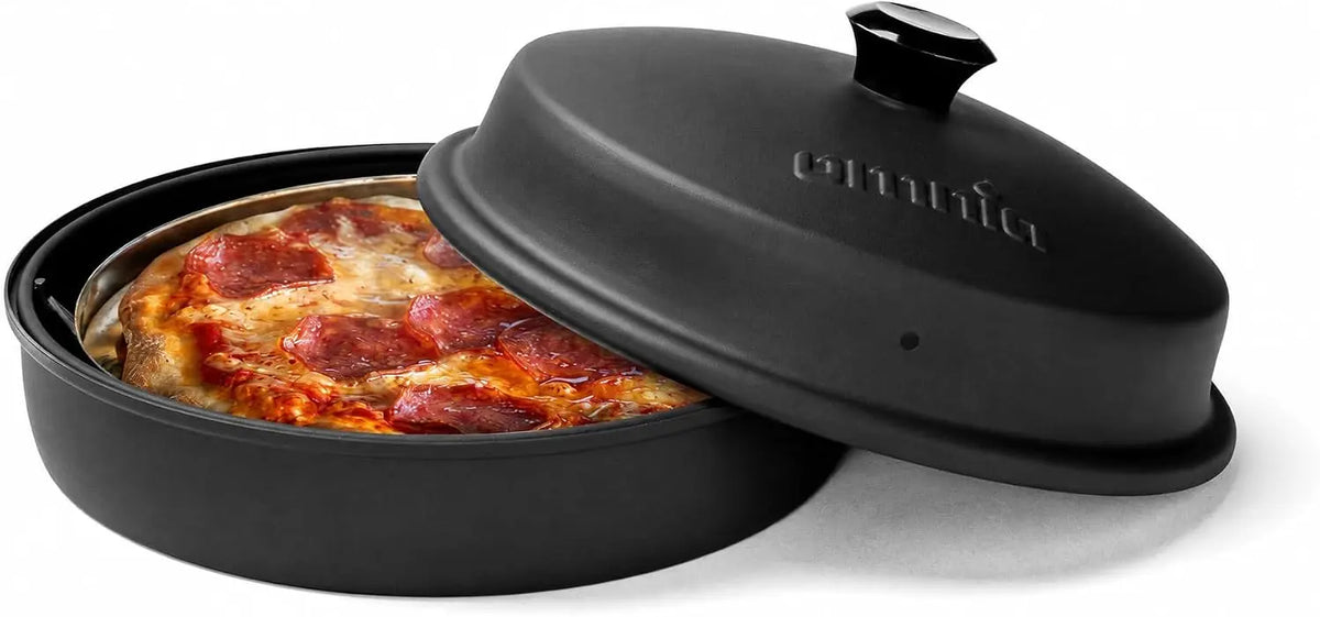 Omnia Stovetop Pizza Oven - Portable Pizza Oven for Camping, RV, Camper, Caravan & Boat, Pizza Maker with Stainless Steel Baking Tray