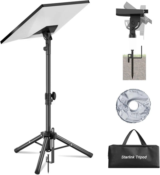 Starlink Mount Gen 3 - Starlink Tripod Stand with Mount Adapter, Adjustable Height for Starlink Standard 4/4X/V3, Black
