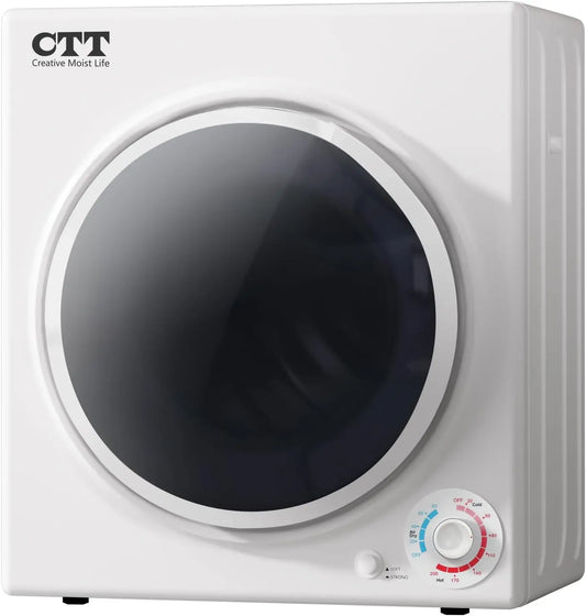 CTT Portable Clothes Dryers for Apartment 1500W - 3.5 Cu. Ft. Compact Dryer for Laundry with 4 Drying Mode, Overheat Protection