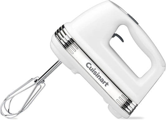 Cuisinart Power Advantage 5-Speed Hand Mixer - 220W-Motor Hand Blender Electric Mixer with 5 Speed Settings, Extra-Long Dishwasher-Safe Beaters, HM-50
