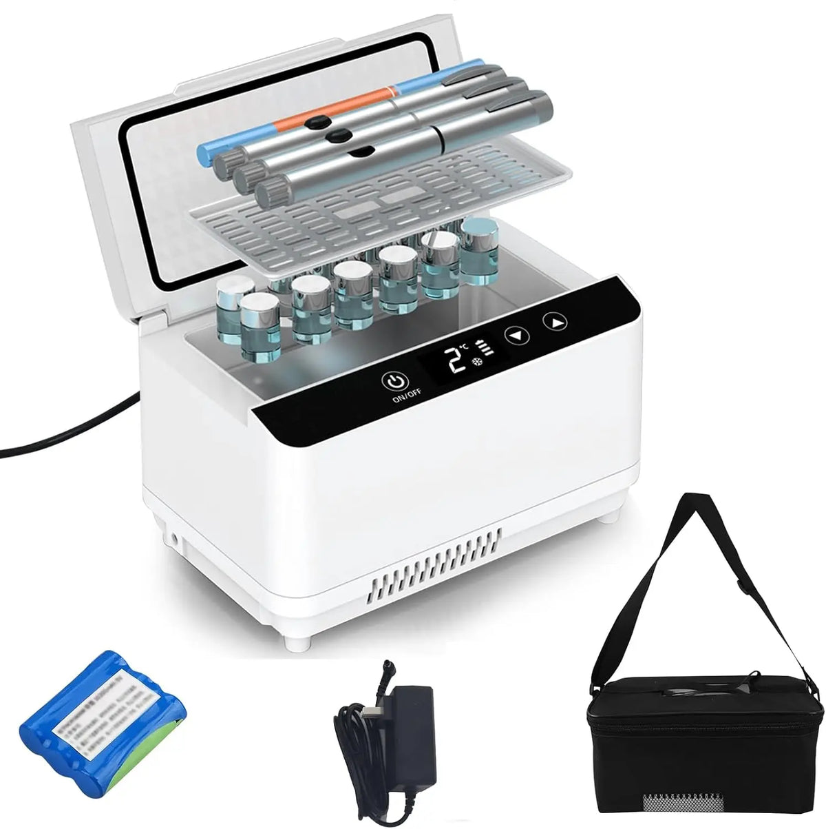 Electric Insulin Cooler Travel Case Box - Insulin Fridge for Travel TSA Approved, Portable Insulin Refrigerator, Diabetic Travel Case With LCD Display