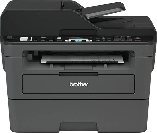 Brother MFC-L2710DW Wireless All-in-One Monochrome Laser Printer for Home Office - Black, Print Copy Scan Fax, 32 ppm, 2400 x 600 dpi, 50-Sheet ADF