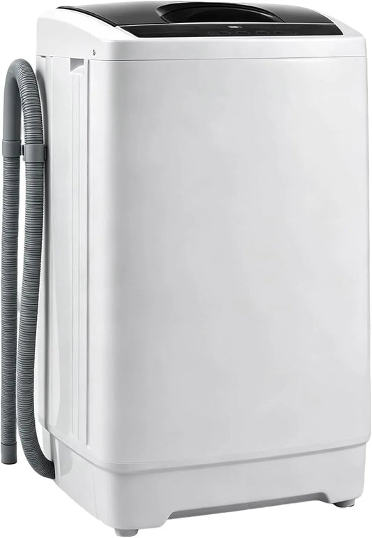 COSTWAY 9.93LBS Portable Washing Machine - Full-Automatic w/Drain Pump, Gray