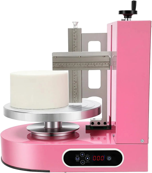 Cake Decorating Machine - 4-12In 200W Automatic Cake Cream Spreading Machine with LCD Display & Adjustable Spatula
