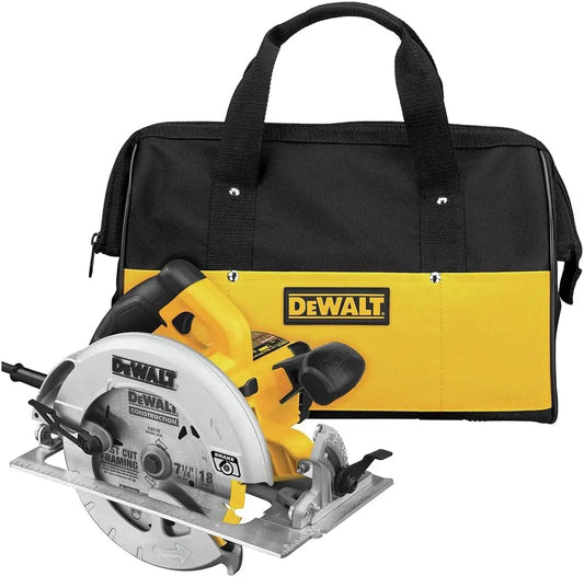 DEWALT Circular Saw - 7-1/4 Inch, Pivoting with up to 57 Degree Bevel, Corded, DWE575SB