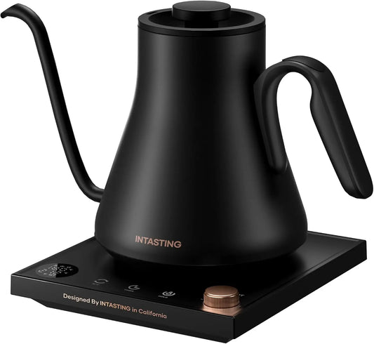 INTASTING Gooseneck Electric Kettle with ±1℉ Temperature Control - 0.9L