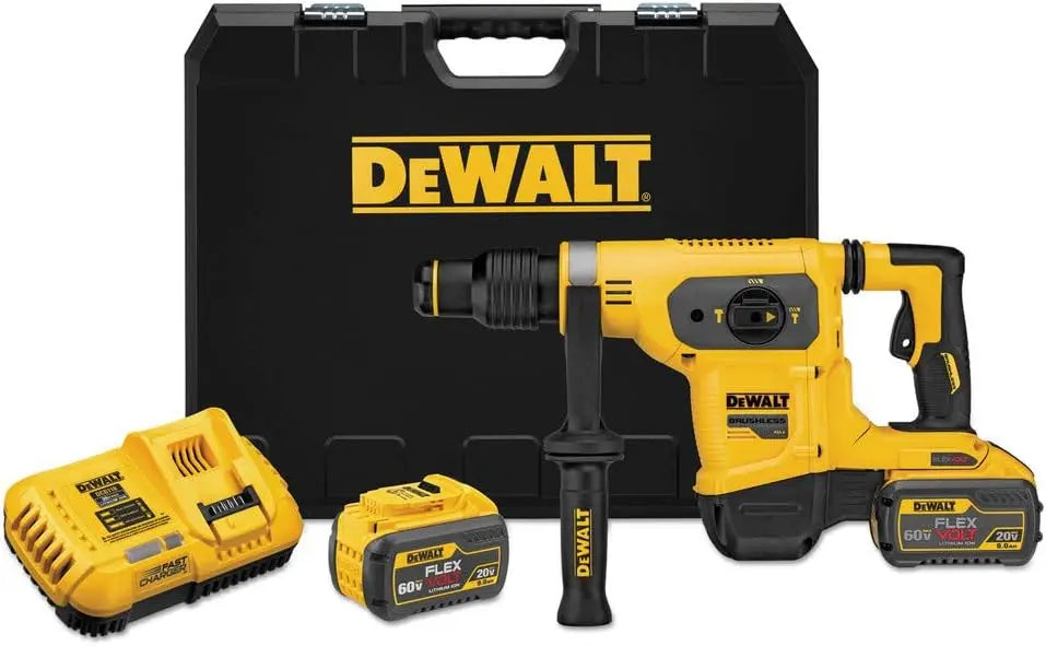 DEWALT 60V Max Cordless Hammer Drill Kit - 1-9/16 Inch, 2, FLEXVOLT Batteries & Charger Included, DCH481X2
