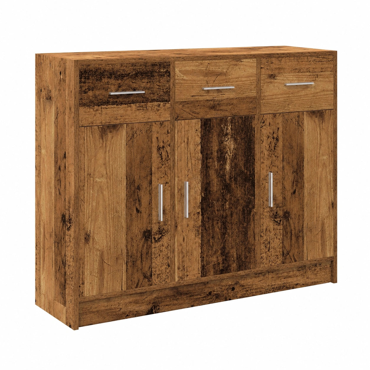 Credenza Alta in Legno Multistrato 91x28x75 cm, Mobile Portaoggetti per Soggiorno e Cucina