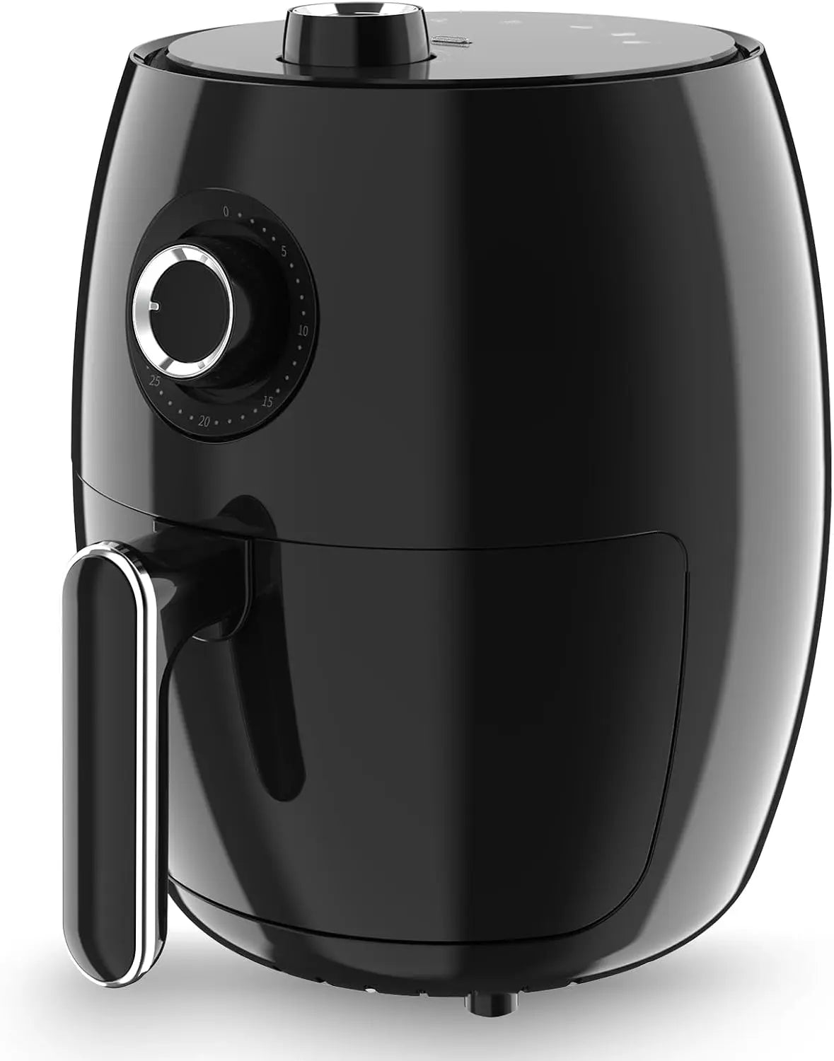 Compact Air Fryer Small - 2.1QT, 4-in-1 Small Mini Airfryer Compact, Bake, Roast, Reheat, 98% Less Oil, Adjustable Temperature & Timer, Quiet, Black