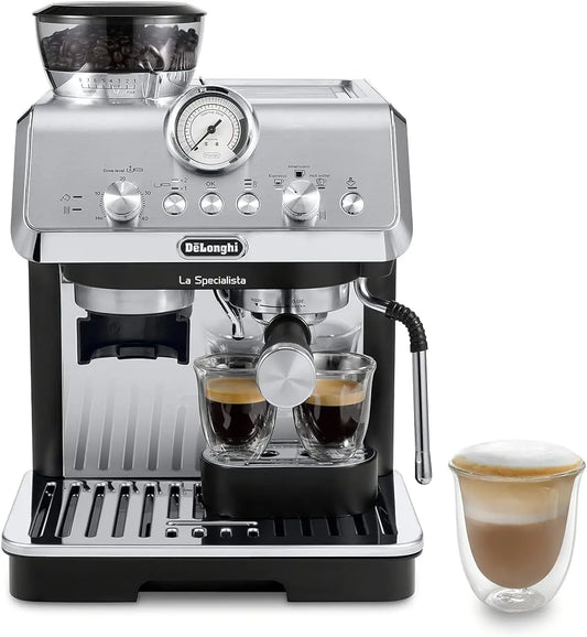 De'Longhi La Specialista Espresso Machine with Grinder - Milk Frother, 1450W, Barista Kit, Bean to Cup Coffee & Cappuccino Maker, Stainless Steel