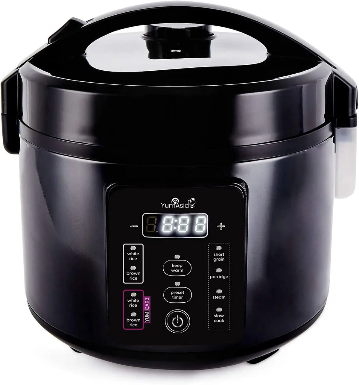 Yum Asia Kumo YumCarb Rice Cooker with Ceramic Bowl and Advanced Fuzzy Logic - 5.5 Cups, 1 Litre, 5 Rice Cooking Functions, 3 Multicooker Functions