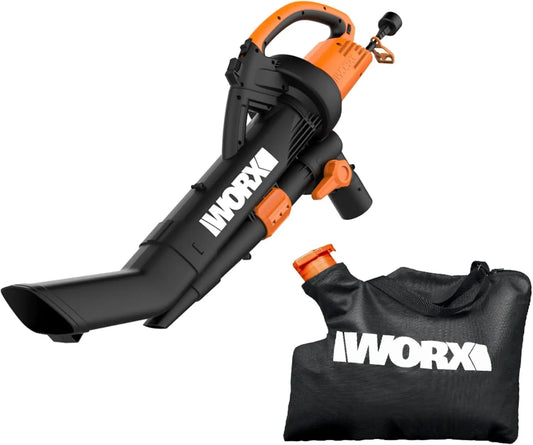 WORX Trivac 3-in-1 Electric Leaf Blower/Leaf Vacuum/Leaf Mulcher - WG509