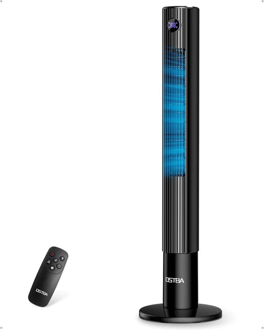 OSTBA 43'' Tower Fan for Bedroom - 85° Oscillating, 12H Timer, with Remote