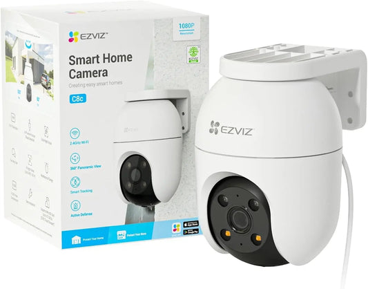 EZVIZ Outdoor WiFi Surveillance Camera - 360°, 1080P IP Security Camera, Colourful Night Vision, Person AI Detection, Auto Zoom Two-Way Audio, Siren